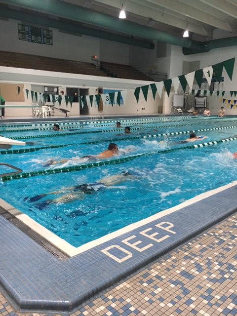 Boys practicing day before their first meet.