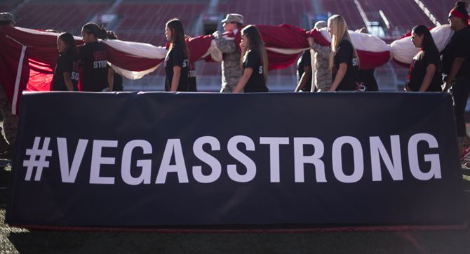 The UNLV honors the many victims who’s lives were taken during the Los Vegas shooting.