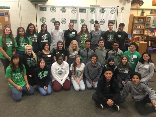 The Students of Spanish 4 Honors posing for a photo after the event.